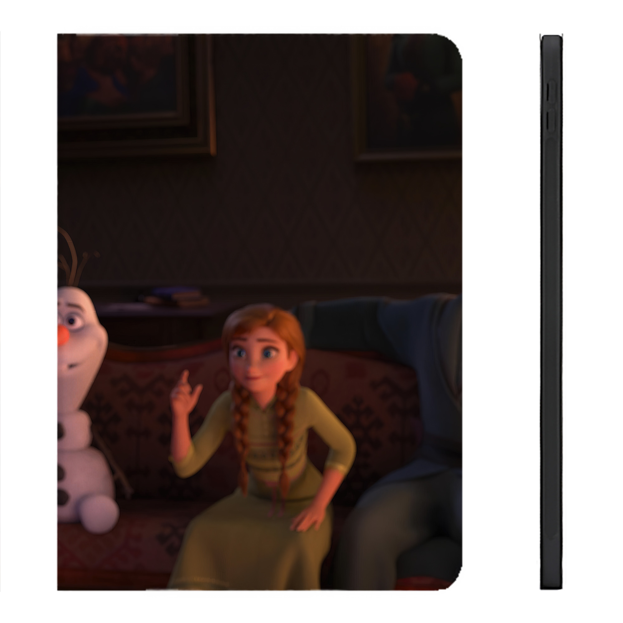 （画像用） アナと雪の女王 アンナ エルサ Frozen Anna Elsa IPadケース ペンホルダー付き ブックスタイルデザイン